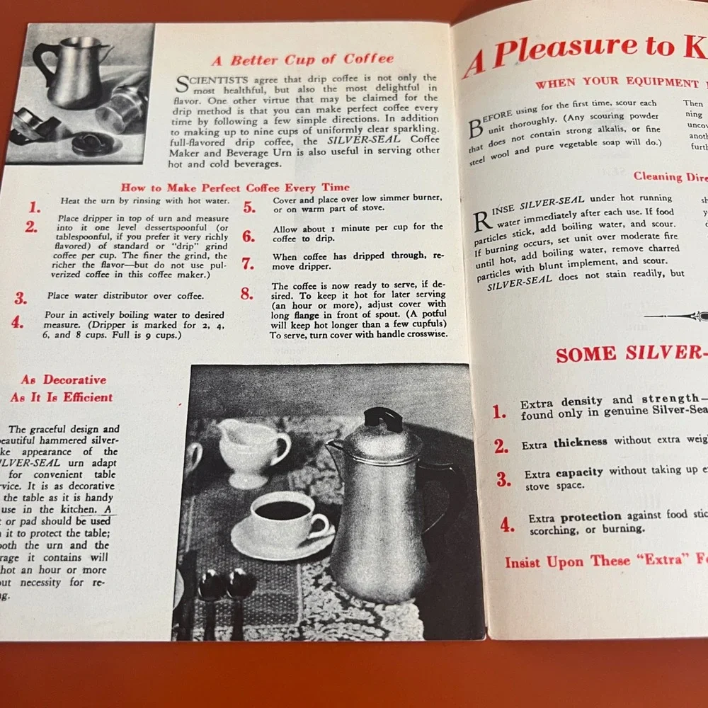 Vintage Century Silver-Seal Cookery Booklet Century Metalcraft Corp Chicago